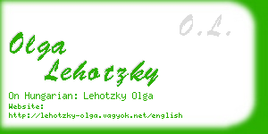 olga lehotzky business card